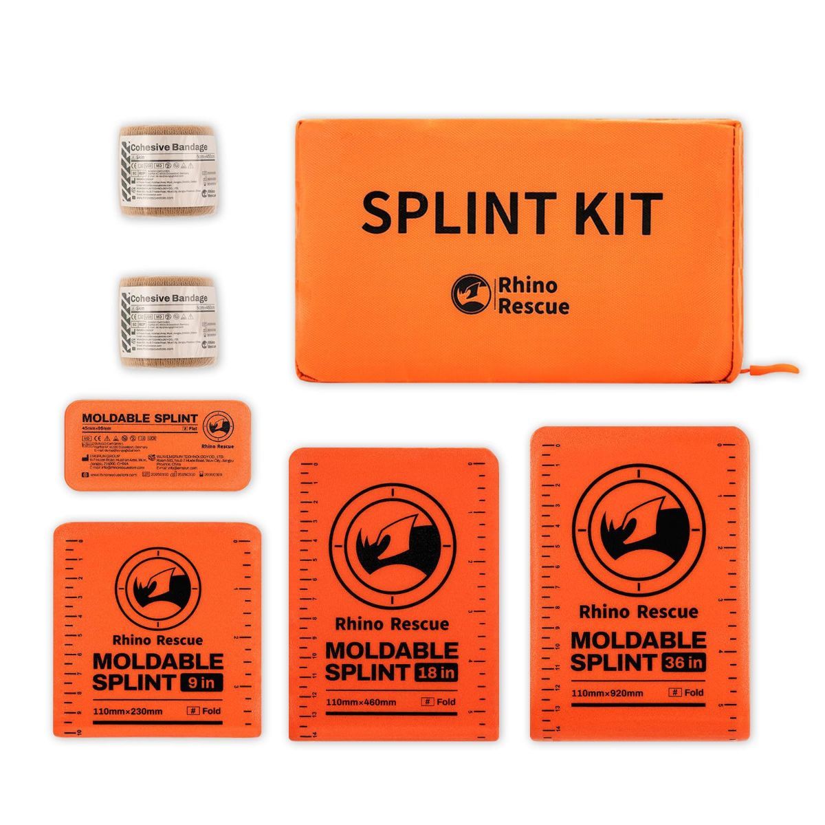 emergency splint kit, moldable splints, first aid splint, immobilization support, outdoor first aid, household first aid, fracture care, sprain support, Australian first aid kit - Red - Size set