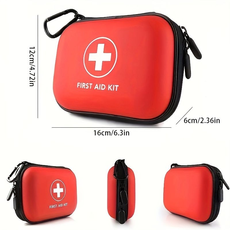 Red Black first aid kit, 18-in-1, emergency supplies, home first aid, travel first aid, outdoor first aid, Australian first aid, compact first aid, portable medical kit, survival kit