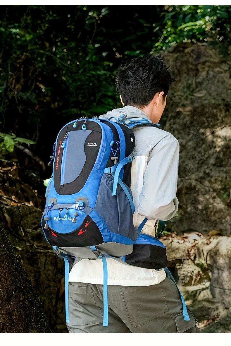 Blue Black Royal Mountain backpack, Extreme 35L backpack, travel backpack, outdoor backpack, high-quality backpack, Australian bush backpack, camping gear, hiking backpack 35L