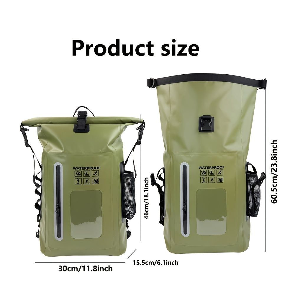 waterproof backpack, dry-wet separation, outdoor sports backpack, fishing backpack, camping backpack, canyoning backpack, swimming backpack, rafting backpack, waterproof gear, Australia outdoor backpack, hiking backpack water resistant - Cyan - Size 25L