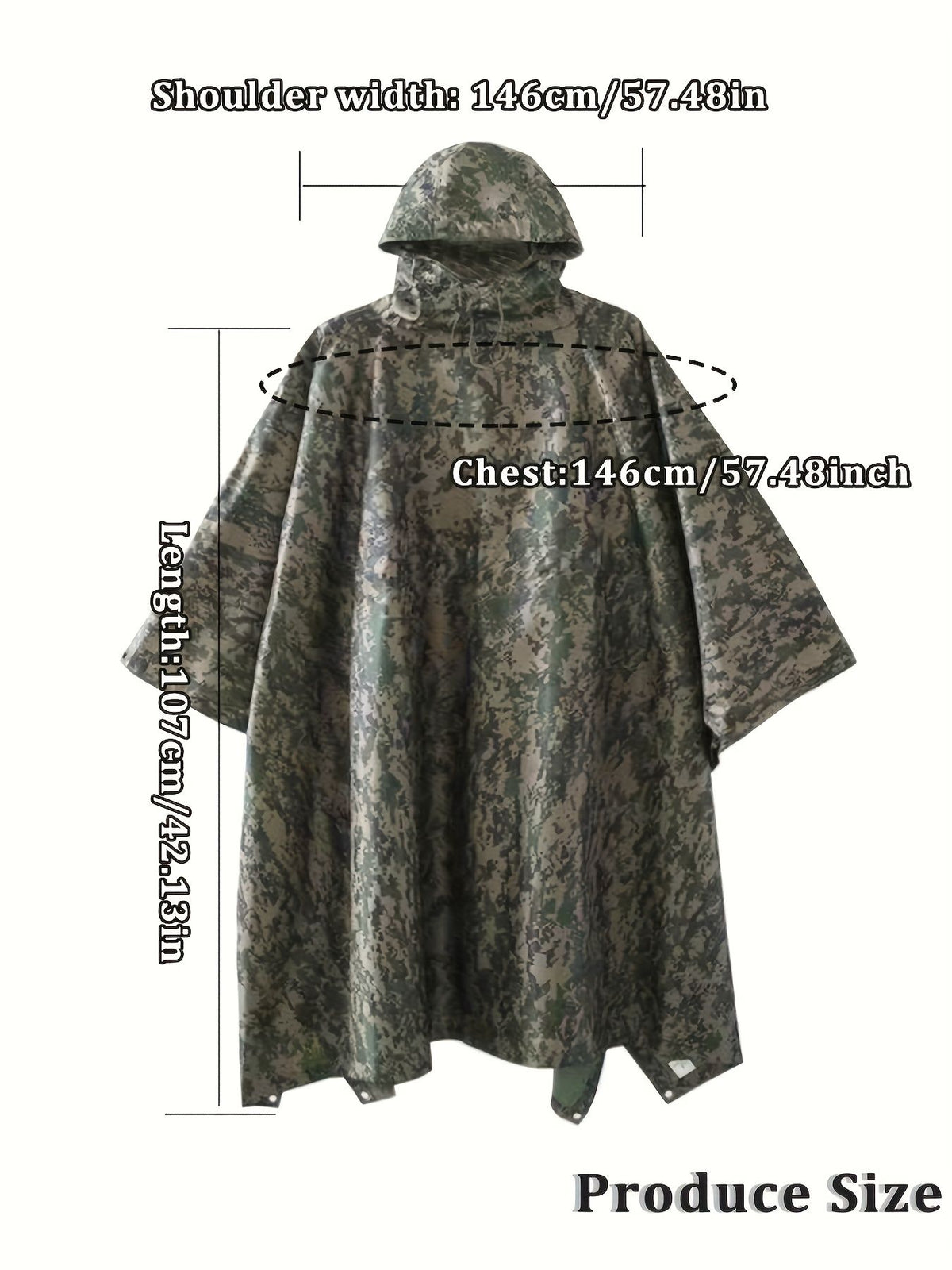 Camouflage rain poncho, waterproof poncho Australia, outdoor rain gear, camping poncho, hiking poncho, bushwalking poncho, hunting poncho, emergency poncho
