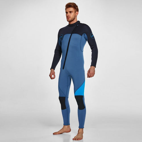 3MM Men's Full Wetsuit – 4-Way Stretch, UPF 50+, Thermal & Scratch Resistant for Diving & Surfing - Black - Size M