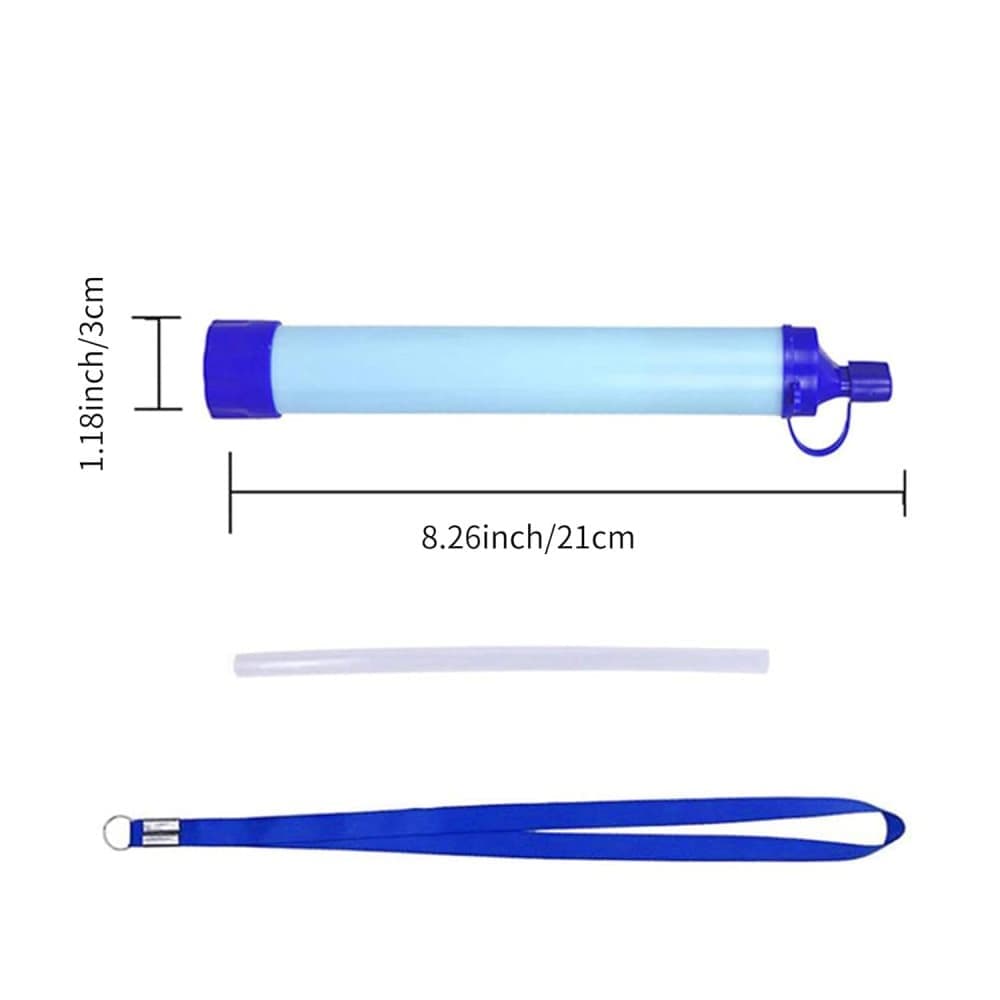 Portable Water Filter with Carbon Filter for Emergency Camping Hiking