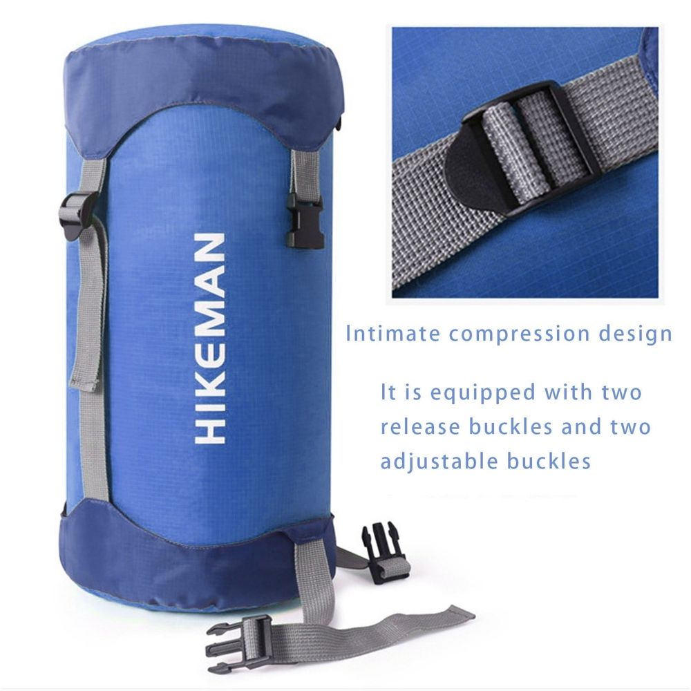 Compression Sack, 40% More Storage Space Saving, 35L Large Capacity Compression Stuff Sack, Water-Resistant & Ultralight Sleeping Bag Stuff Sack, Space Saving Gear for Camping Hiking (Blue)