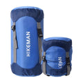 Nylon Compression Stuff Sack, 25L Lightweight Sleeping Bag Compression Sack Great for Backpacking, Hiking and Camping, Blue - (Sleeping Bag Not Included)