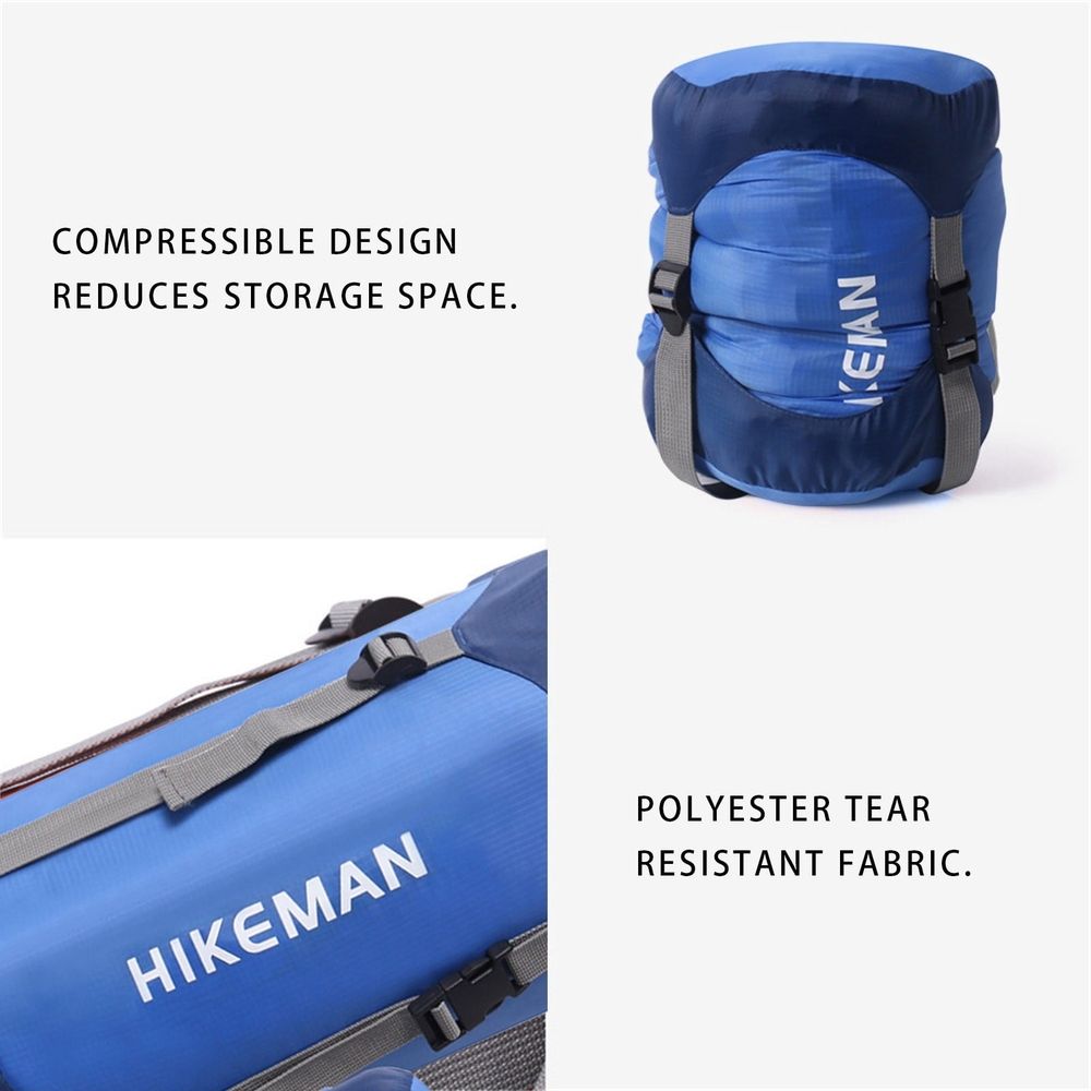Nylon Compression Stuff Sack, 25L Lightweight Sleeping Bag Compression Sack Great for Backpacking, Hiking and Camping, Blue - (Sleeping Bag Not Included)