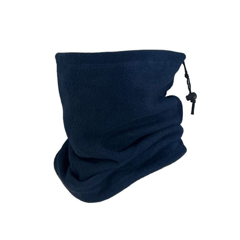 Cosy Winter Sport Bundle Fleece Drawstring Neck Gaiters 2 Pcs, Navy, Wind Block Ski Accessory