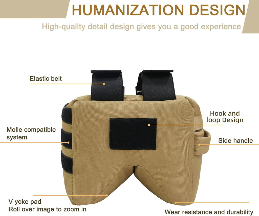 Front or Rear Squeeze Bag Shooting Range Bag Bench Bag with Strap for Shooting Hunting