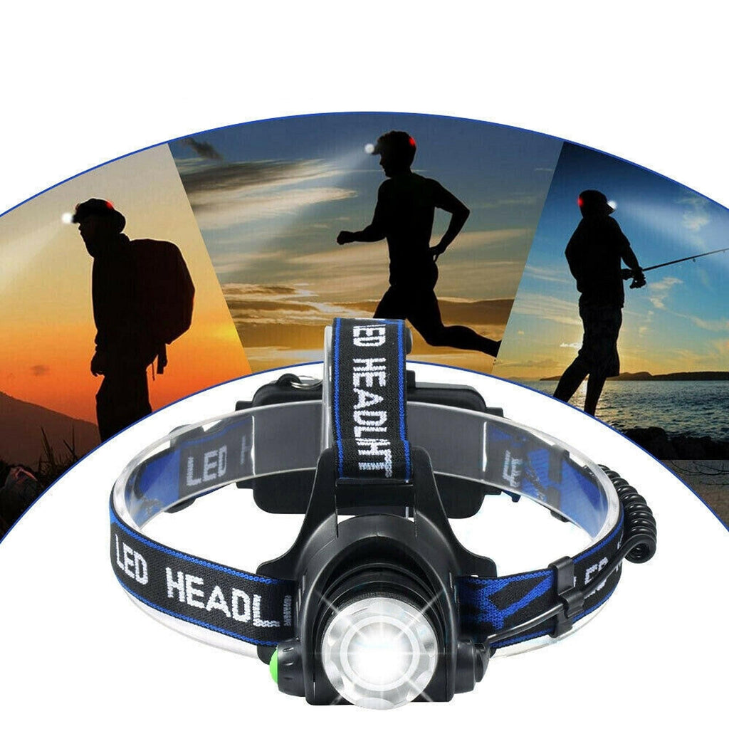Rechargeable LED Headlamp Light Flashlight Head Torch Lamp