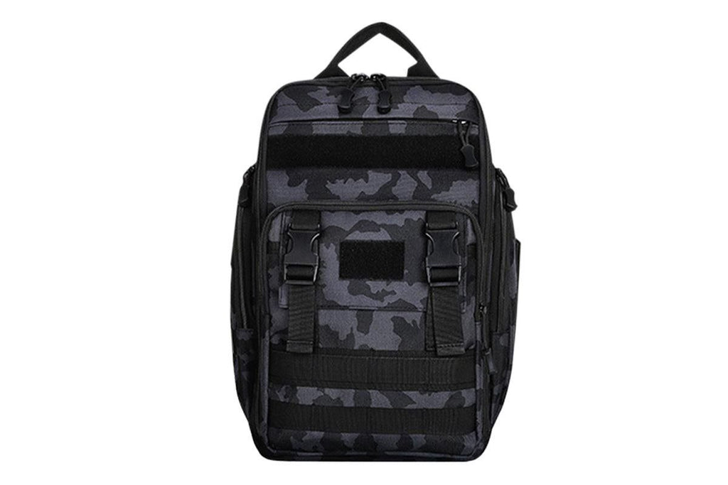 Fishing Tackle Backpack With Rod Holder Outdoor Shoulder Fishing Gear Bags - Deep Blue