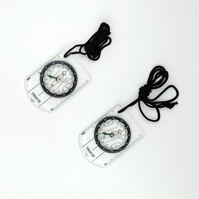 Orienteering Compass - Boy Scout Compass Kids - Children Compasses for Map Reading - Baseplate Compass Survival（2pcs）