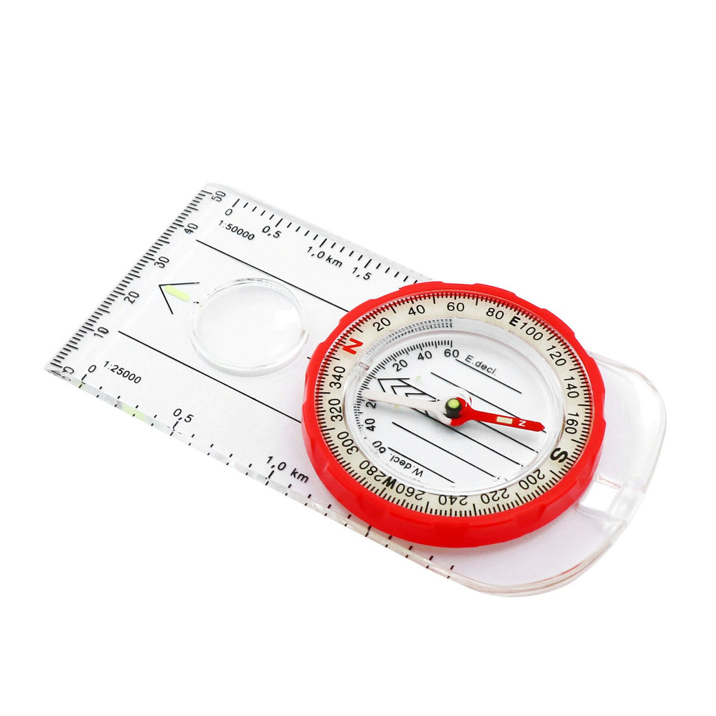 Camping Compass - Luminous Hiking Compass - Magnetic Survival Compass Professional Compass Navigation Map Reading