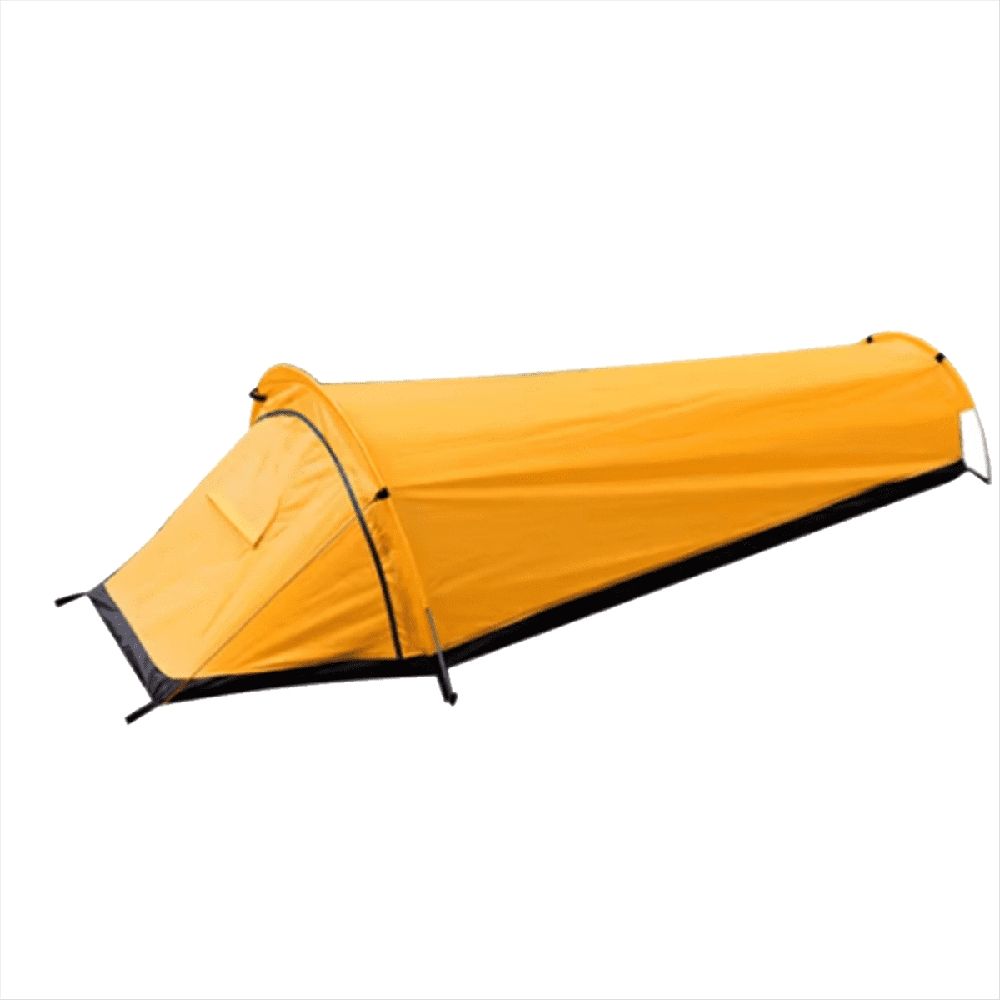 Outdoor Equipment Wild Camping Sleeping Bag Tent Single Person Hiking Camping Backpacking Tent Waterproof,B,1 x Backpacking Tent,Yellow