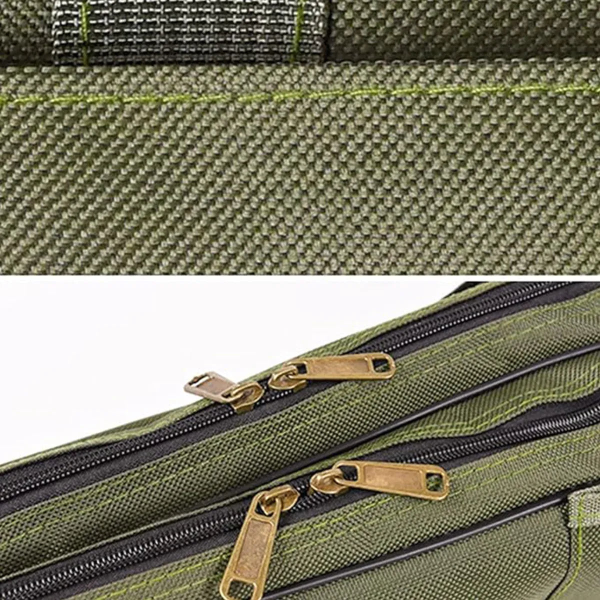 150cm Portable Foldable Fishing Rod Carrier Fish Pole Tools Storage Bag Case - Green