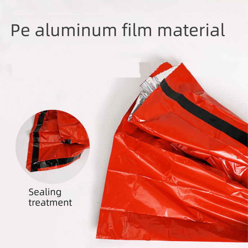 Green Emergency Bivvy Survival Sleeping Bag - PE Aluminum Foil Thermal Blanket - Waterproof Windproof Heat Retention - Compact Outdoor Hiking Camping Safety Gear with Whistle